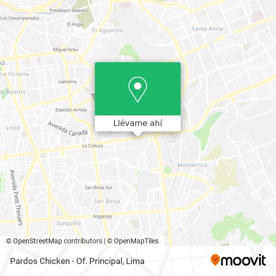 Mapa de Pardos Chicken - Of. Principal