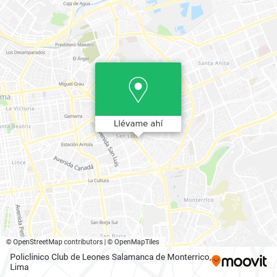 Mapa de Policlinico Club de Leones Salamanca de Monterrico