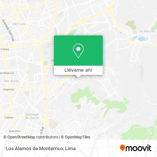 Mapa de Los Alamos de Monterrico