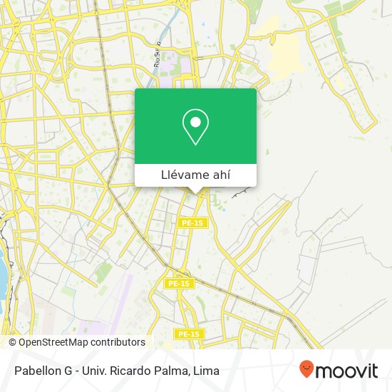 Mapa de Pabellon G - Univ. Ricardo Palma