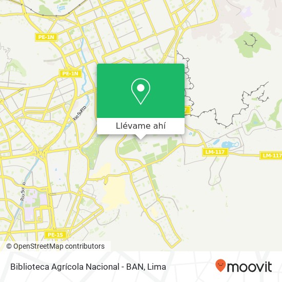 Mapa de Biblioteca Agrícola Nacional - BAN
