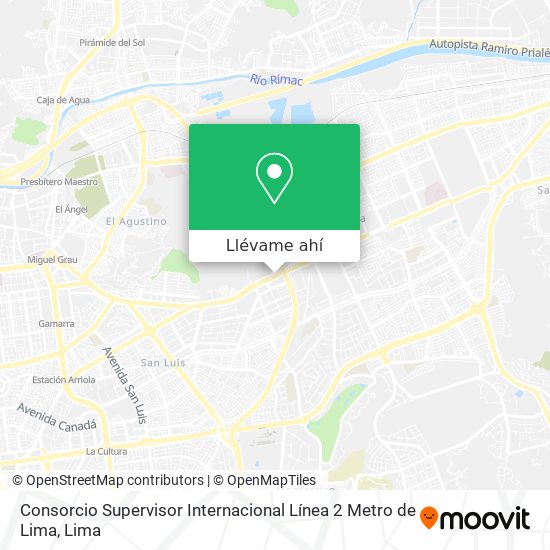 Mapa de Consorcio Supervisor Internacional Línea 2 Metro de Lima