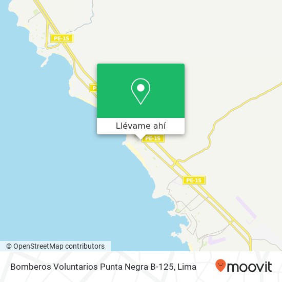 Mapa de Bomberos Voluntarios Punta Negra B-125