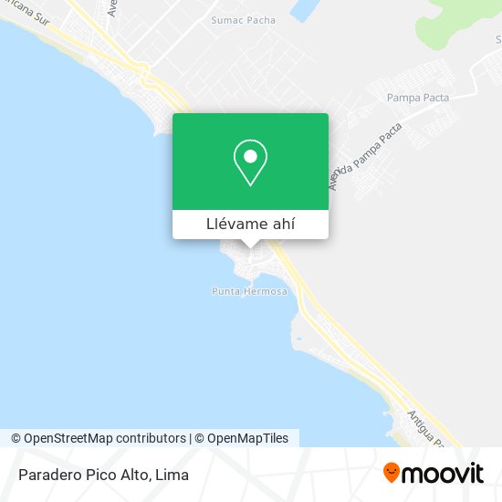 Mapa de Paradero Pico Alto