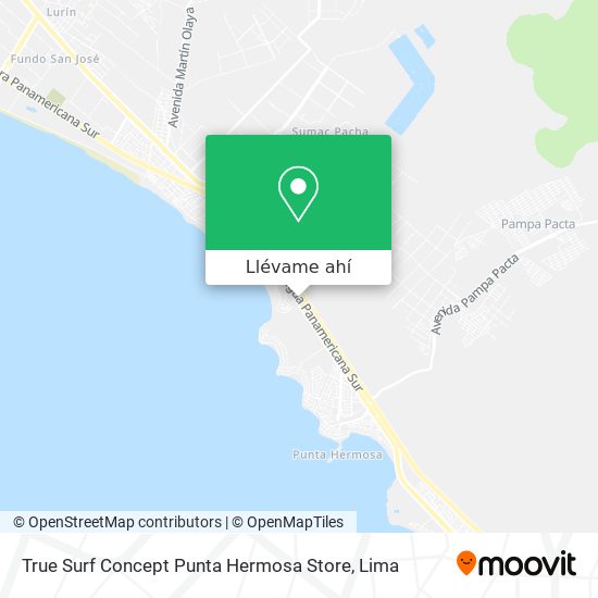 Mapa de True Surf Concept Punta Hermosa Store