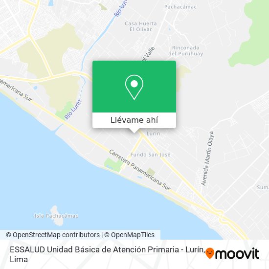Mapa de ESSALUD Unidad Básica de Atención Primaria - Lurín