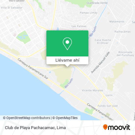Mapa de Club de Playa Pachacamac