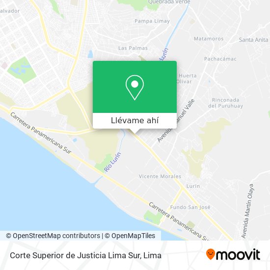 Mapa de Corte Superior de Justicia Lima Sur