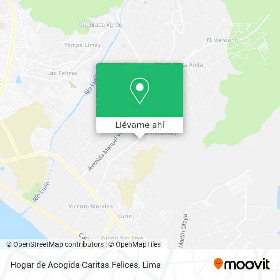 Mapa de Hogar de Acogida Caritas Felices