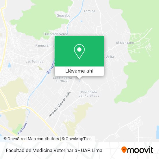 Mapa de Facultad de Medicina Veterinaria - UAP