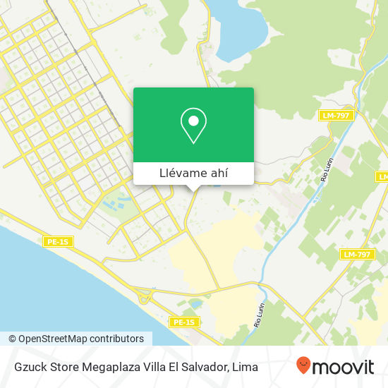 Mapa de Gzuck Store Megaplaza Villa El Salvador