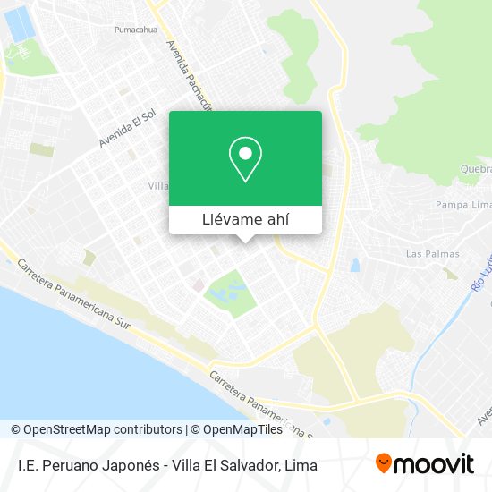 Mapa de I.E. Peruano Japonés - Villa El Salvador
