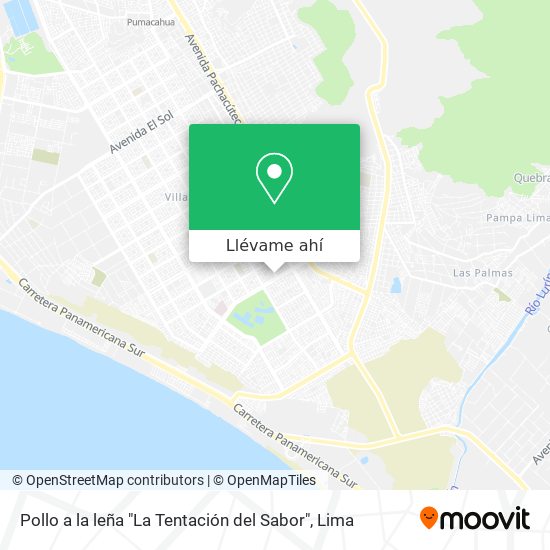 Mapa de Pollo a la leña "La Tentación del Sabor"