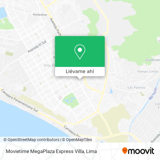 Mapa de Movietime MegaPlaza Express Villa