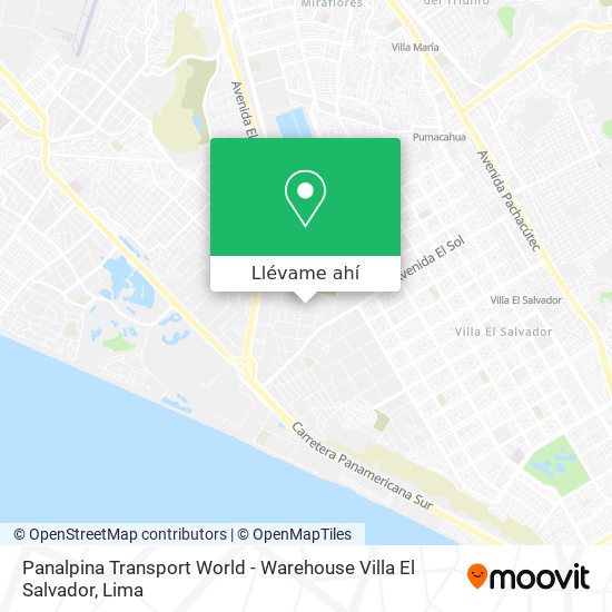 Mapa de Panalpina Transport World - Warehouse Villa El Salvador