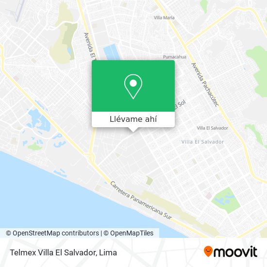 Mapa de Telmex Villa El Salvador