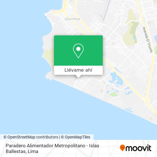 Mapa de Paradero Alimentador Metropolitano - Islas Ballestas