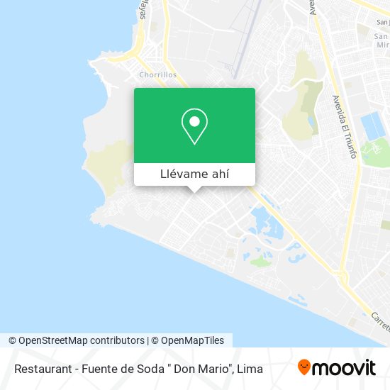 Mapa de Restaurant - Fuente de Soda " Don Mario"