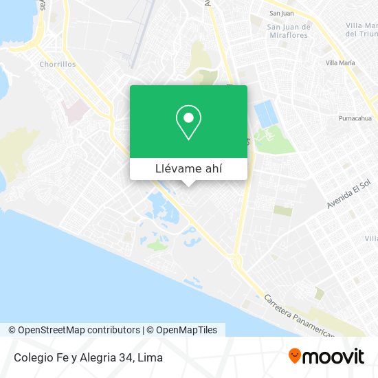 Mapa de Colegio Fe y Alegria 34