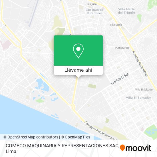 Mapa de COMECO MAQUINARIA Y REPRESENTACIONES SAC