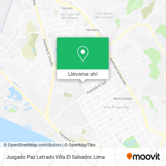Mapa de Juzgado Paz Letrado Villa El Salvador
