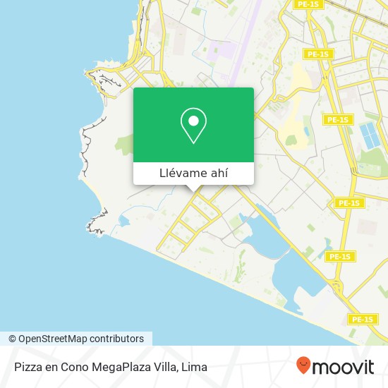 Mapa de Pizza en Cono MegaPlaza Villa