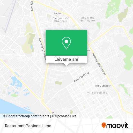 Mapa de Restaurant Pepinos