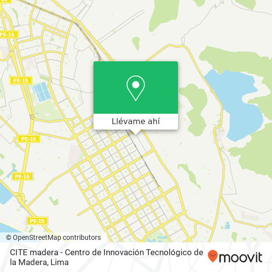 Mapa de CITE madera - Centro de Innovación Tecnológico de la Madera