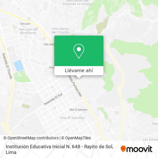 Mapa de Institución Educativa Inicial N. 648 - Rayito de Sol
