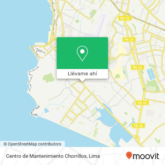 Mapa de Centro de Mantenimiento Chorrillos