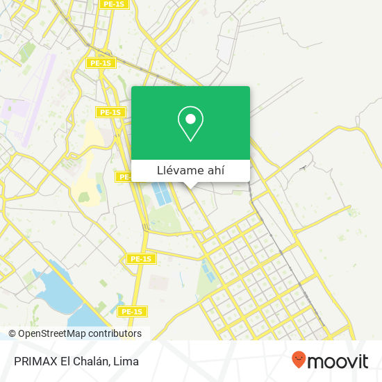 Mapa de PRIMAX El Chalán