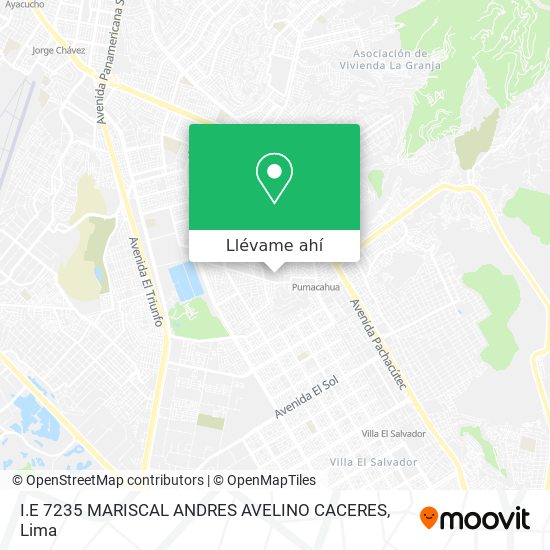 Mapa de I.E 7235 MARISCAL ANDRES AVELINO CACERES