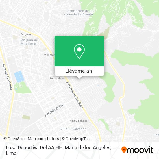 Mapa de Losa Deportiva Del AA.HH. María de los Ángeles