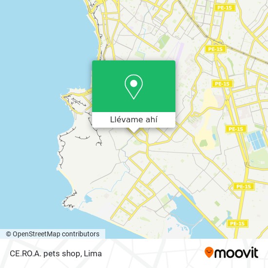 Mapa de CE.RO.A. pets shop