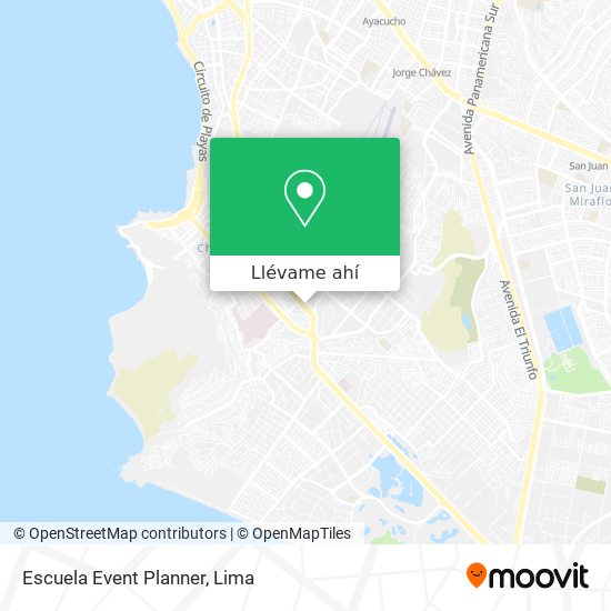 Mapa de Escuela Event Planner