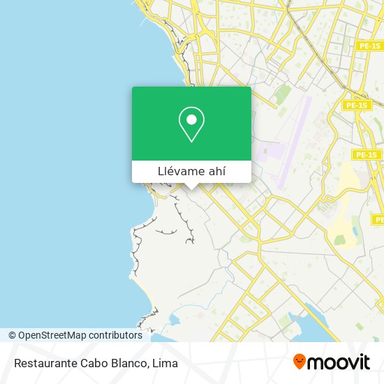 Mapa de Restaurante Cabo Blanco