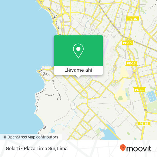 Mapa de Gelarti - Plaza Lima Sur