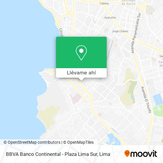 Mapa de BBVA Banco Continental - Plaza Lima Sur