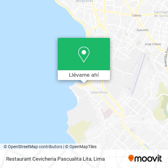 Mapa de Restaurant  Cevicheria Pascualita Lita