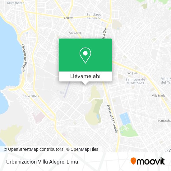 Mapa de Urbanización Villa Alegre