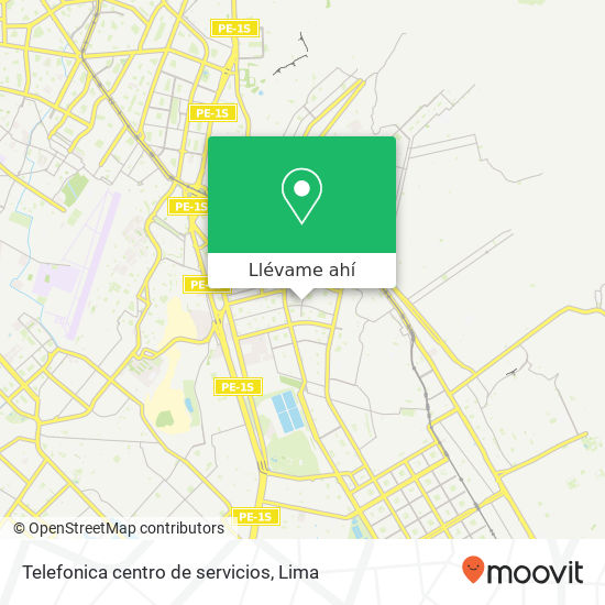 Mapa de Telefonica centro de servicios