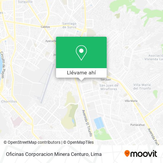 Mapa de Oficinas Corporacion Minera Centuro