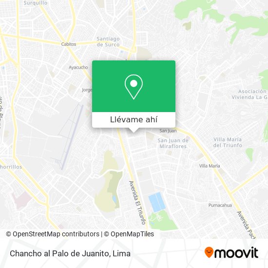 Mapa de Chancho al Palo de Juanito