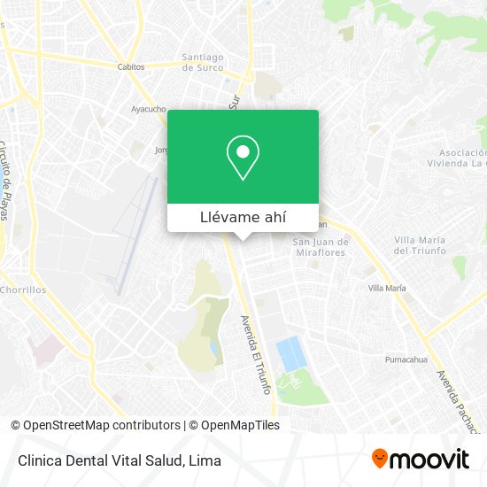 Mapa de Clinica Dental Vital Salud