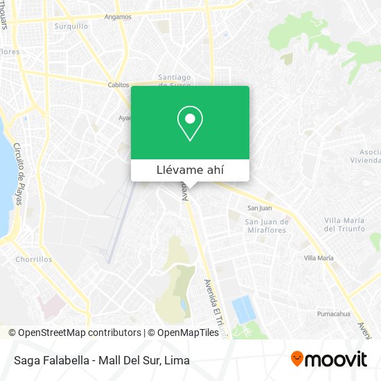 Mapa de Saga Falabella - Mall Del Sur