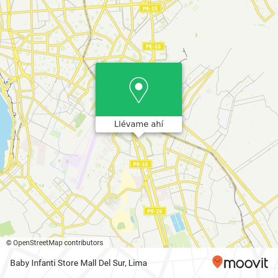 Mapa de Baby Infanti Store Mall Del Sur