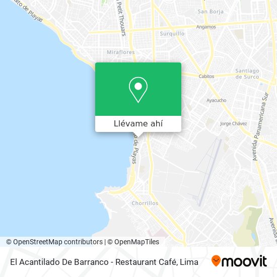 Mapa de El Acantilado De Barranco - Restaurant Café