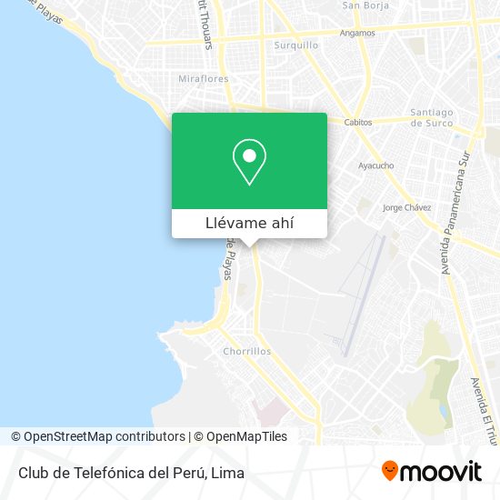 Mapa de Club de Telefónica del Perú