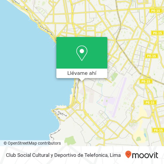 Mapa de Club Social Cultural y Deportivo de Telefonica