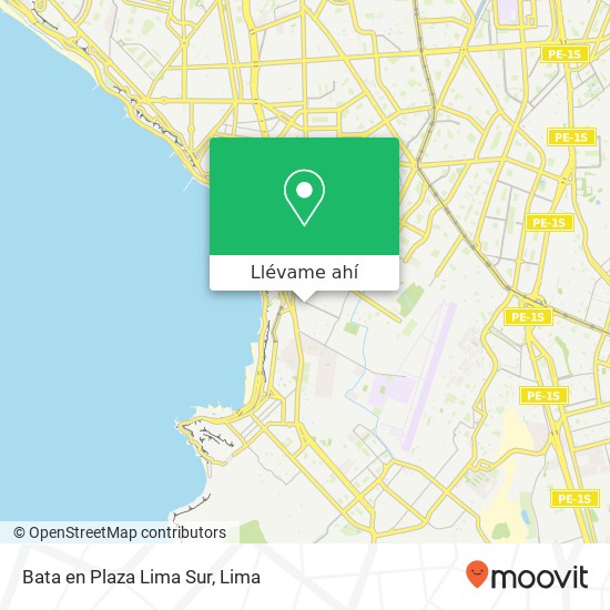 Mapa de Bata en Plaza Lima Sur